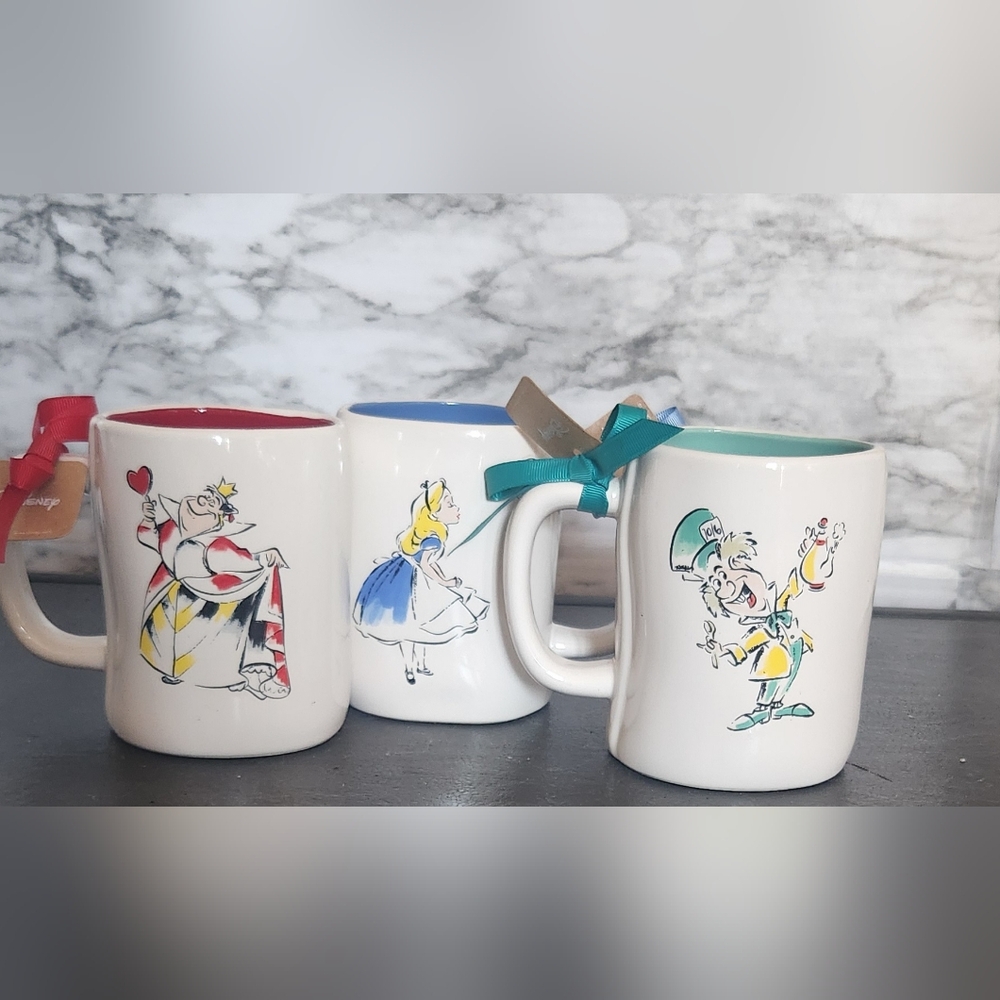 Disney Character Mugs Set -  Red, Blue, Green